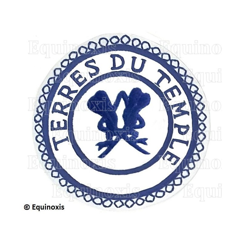 Badge / Macaron GLNF – Petite tenue provinciale – Grand Secrétaire – Terres du Temple – Brodé main